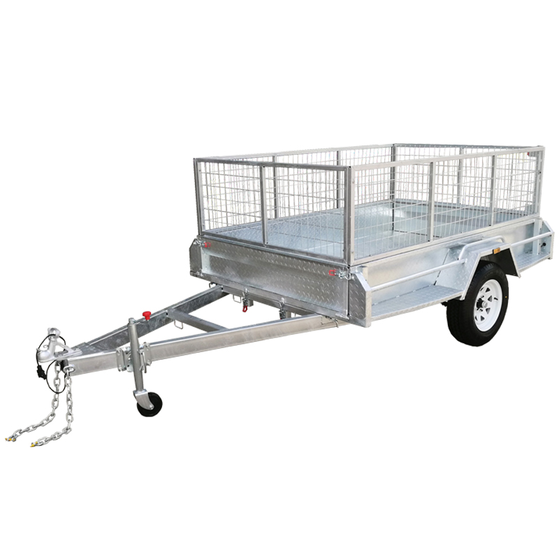 single full step box trailer